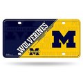 Caseys Caseys 9474630350 12 x 6 in. Michigan Wolverines License Plate Metal 9474630350